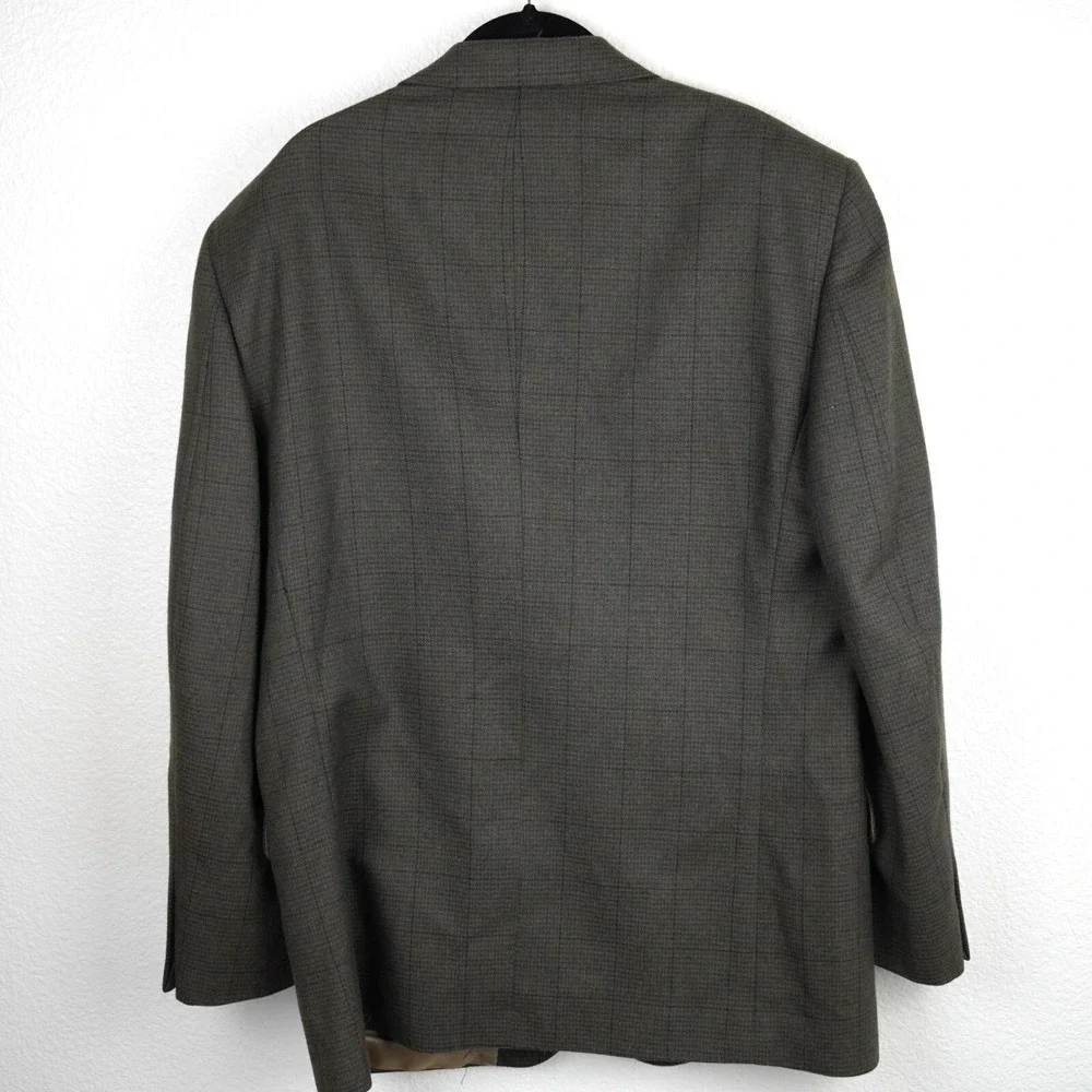 Oscar de la Renta Men's Tailored Blazer Classic Houndstooth‎ Pattern L